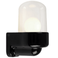 BLACK CLEAR PORCELAIN WATERPROOF SAUNA WALL LIGHT - DYKE & DEAN