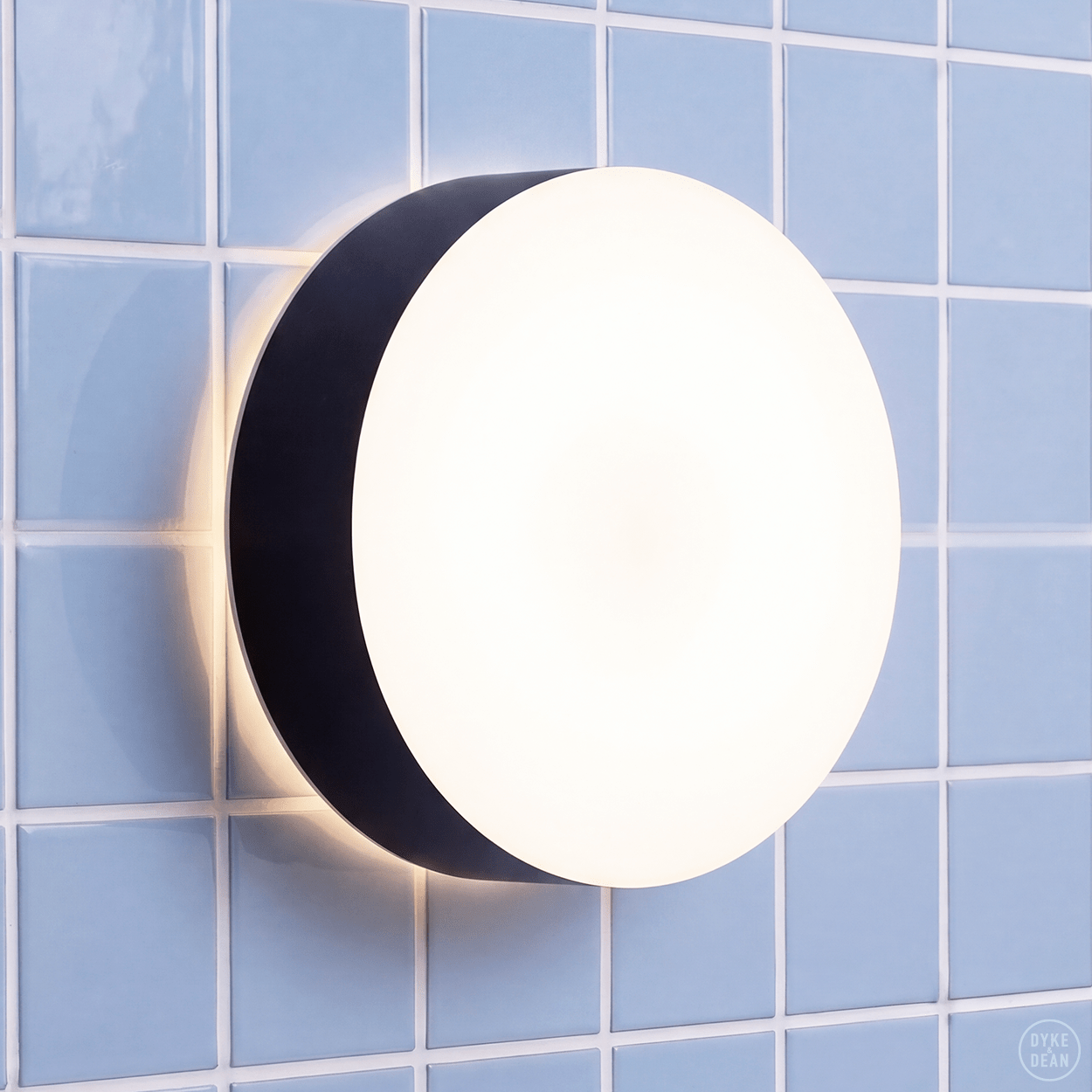 BLACK DISC WALL & CEILING LIGHT 445MM - DYKE & DEAN