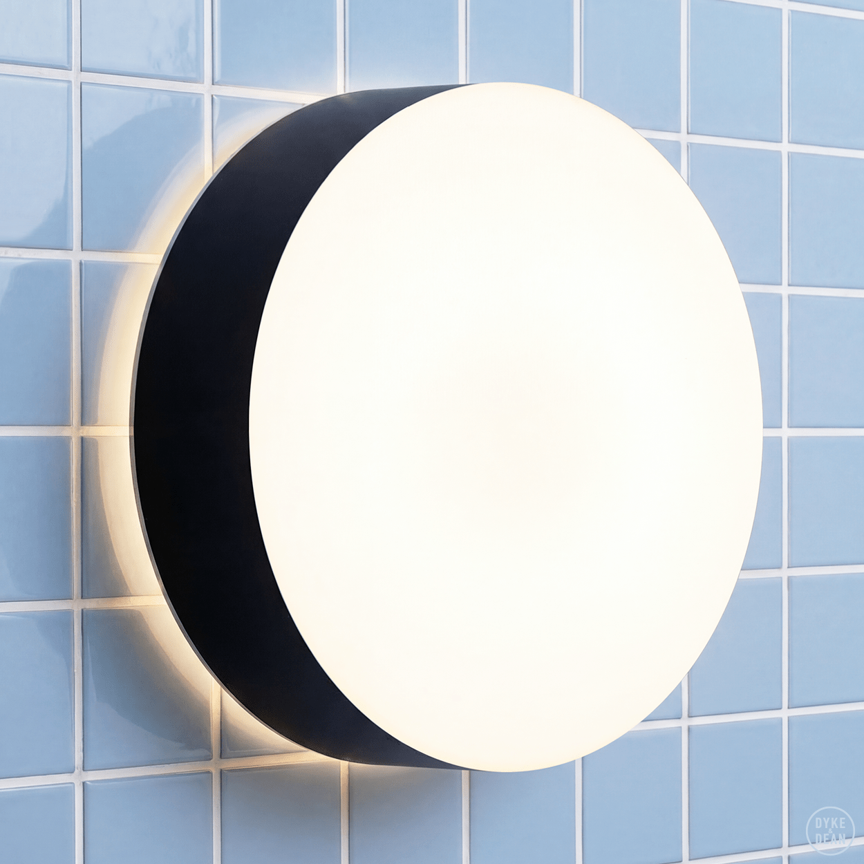BLACK DISC WALL & CEILING LIGHT 540MM - DYKE & DEAN