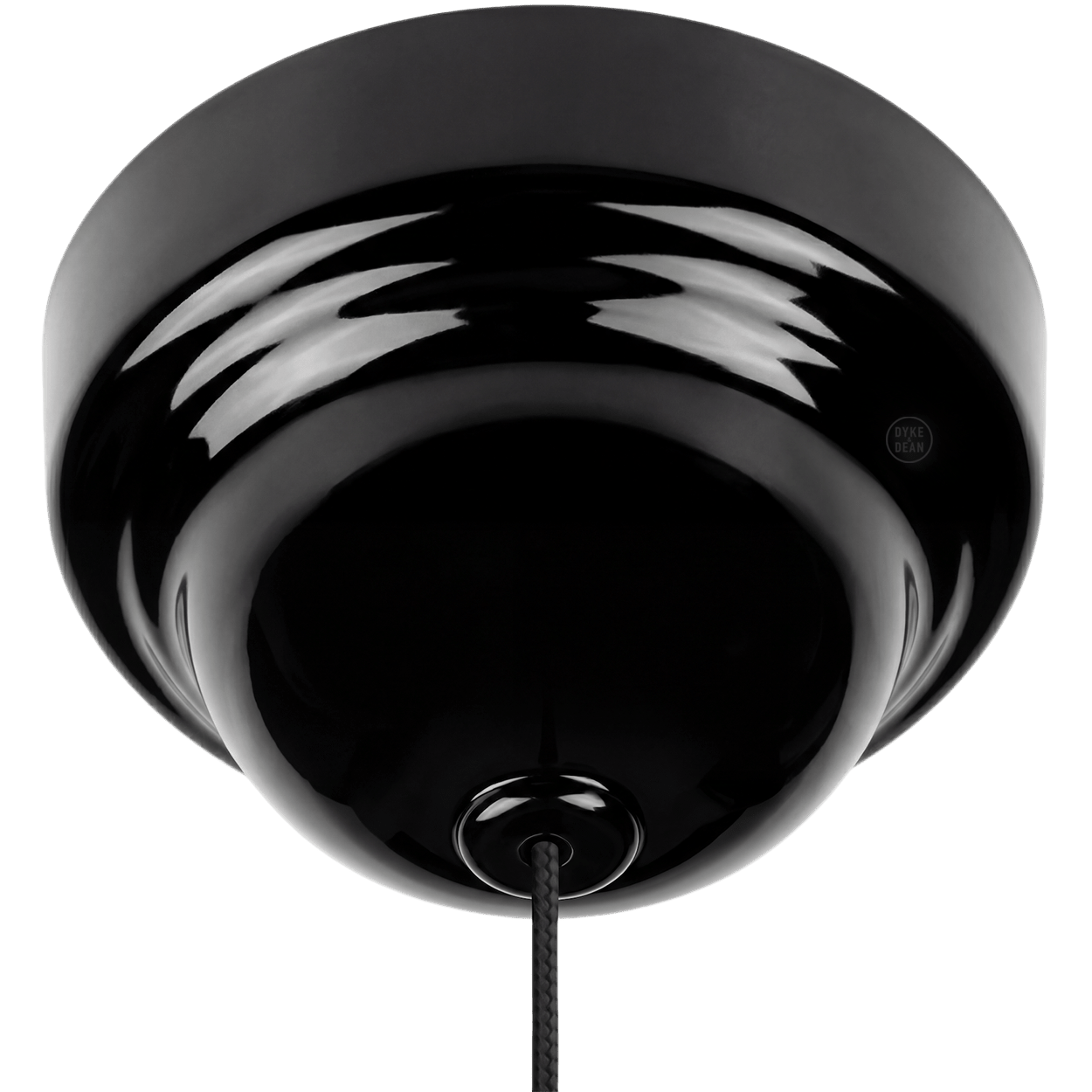 BLACK DOME PULL CORD LIGHT SWITCH - DYKE & DEAN