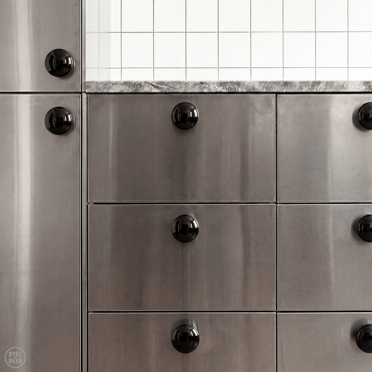 BLACK PORCELAIN DOOR KNOBS - DYKE & DEAN