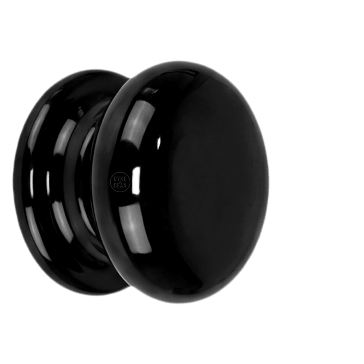 BLACK PORCELAIN DOOR KNOBS - DYKE & DEAN