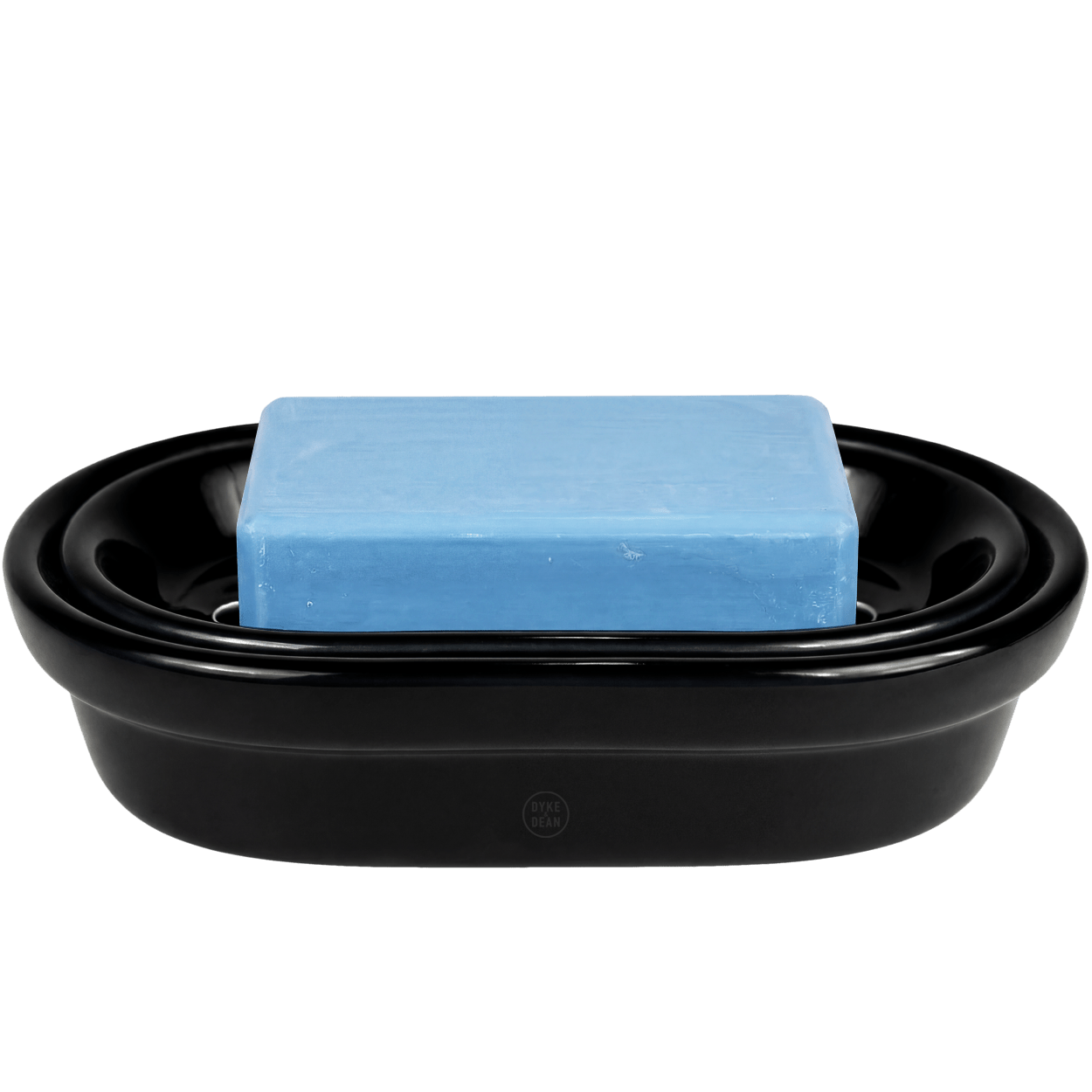 BLACK PORCELAIN SOAP DISH - DYKE & DEAN