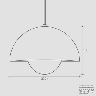 BLOOM POT PENDANT LAMP BEIGE - DYKE & DEAN