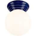 BLUE CERAMIC SCONCE WATERPROOF OPAL GLOBE CEILING LIGHT - DYKE & DEAN