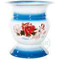 BLUE ENAMEL FLOWER VASE OUTLET - DYKE & DEAN