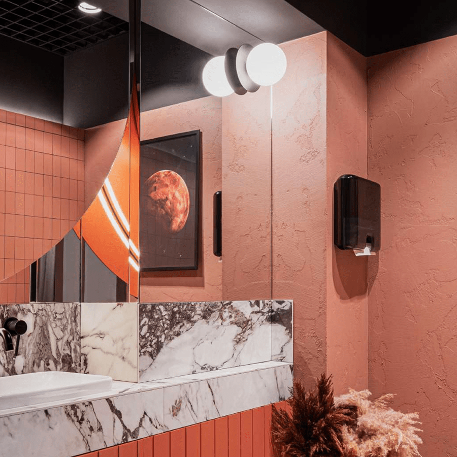 BORRA WATERPROOF WALL LIGHT BLACK - DYKE & DEAN