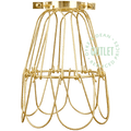 BRASS PLATED FLOWER E27 LIGHT CAGE OUTLET - DYKE & DEAN