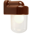 BROWN CLEAR PORCELAIN WATERPROOF SAUNA WALL LIGHT - DYKE & DEAN