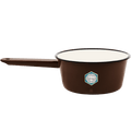 BROWN ENAMEL SAUCE POT - DYKE & DEAN