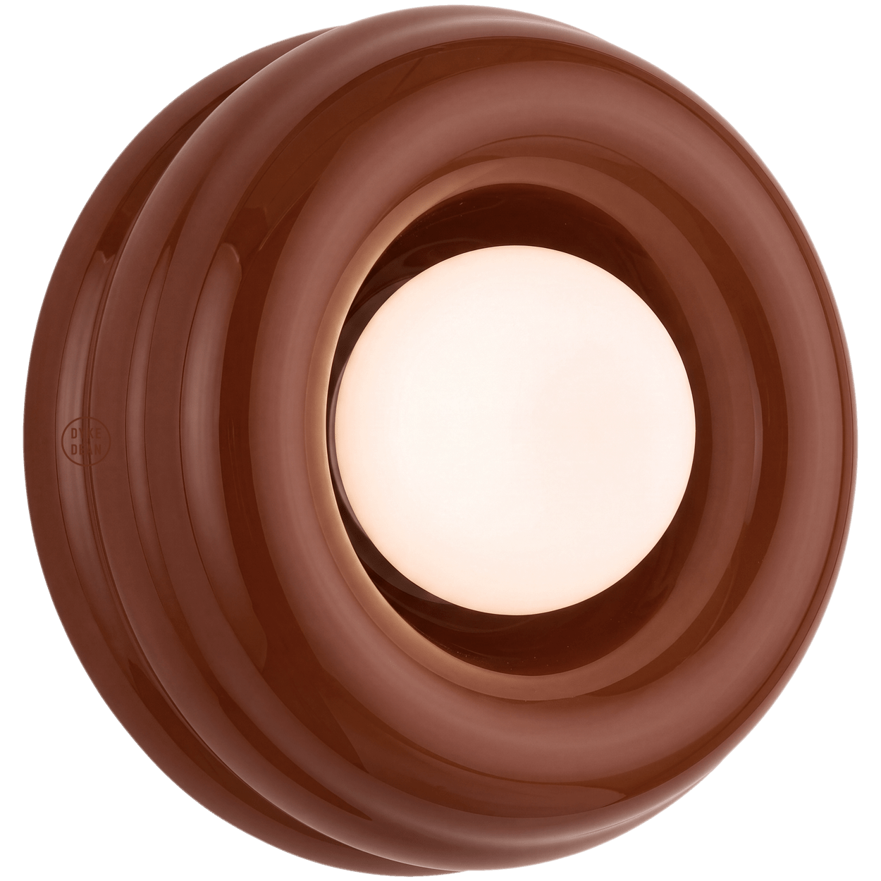 BROWN ORBIT GLASS GLOBE WALL CEILING LIGHT - DYKE & DEAN