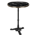 CARRARA BLACK CERAMIC FRENCH BISTRO TABLE 20” - DYKE & DEAN