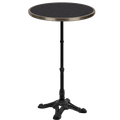 CARRARA BLACK GRANITE FRENCH BISTRO BAR TABLE 24” - DYKE & DEAN