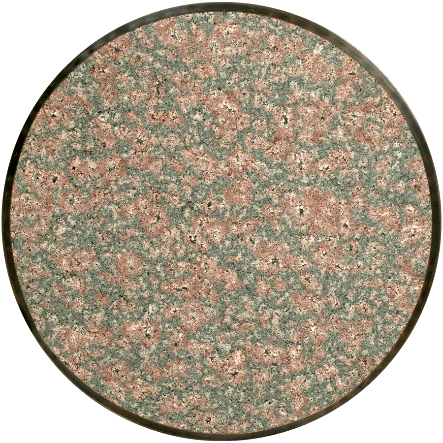 CARRARA PINK & GREY GRANITE FRENCH BISTRO TABLE 24” - DYKE & DEAN