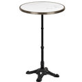 CARRARA WHITE CERAMIC FRENCH BISTRO BAR TABLE 24” - DYKE & DEAN