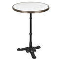 CARRARA WHITE CERAMIC FRENCH BISTRO TABLE 20” - DYKE & DEAN