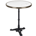 CARRARA WHITE CERAMIC FRENCH BISTRO TABLE 24” - DYKE & DEAN