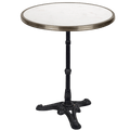 CARRARA WHITE MARBLE FRENCH BISTRO BAR TABLE 24” - DYKE & DEAN