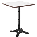 CARRARA WHITE MARBLE FRENCH BISTRO SQUARE TABLE 20” - DYKE & DEAN