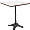 CARRARA WHITE MARBLE FRENCH BISTRO SQUARE TABLE 24” - DYKE & DEAN