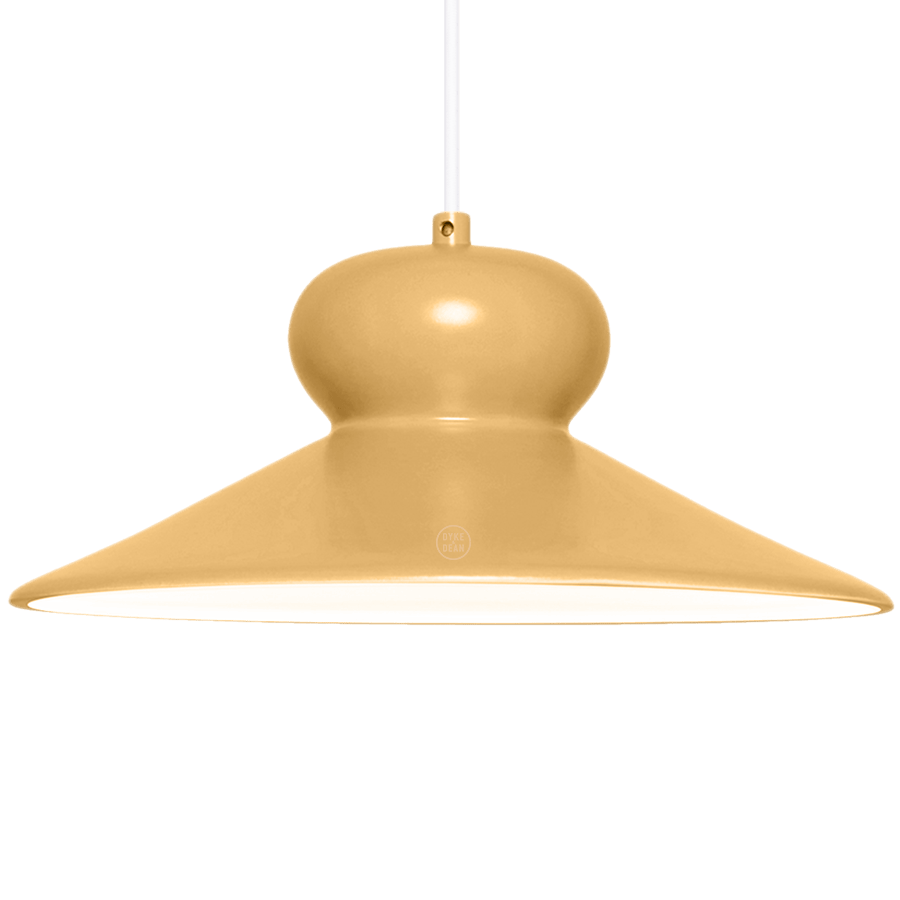 CERAMIC DOME PENDANT OVA LARGE - DYKE & DEAN