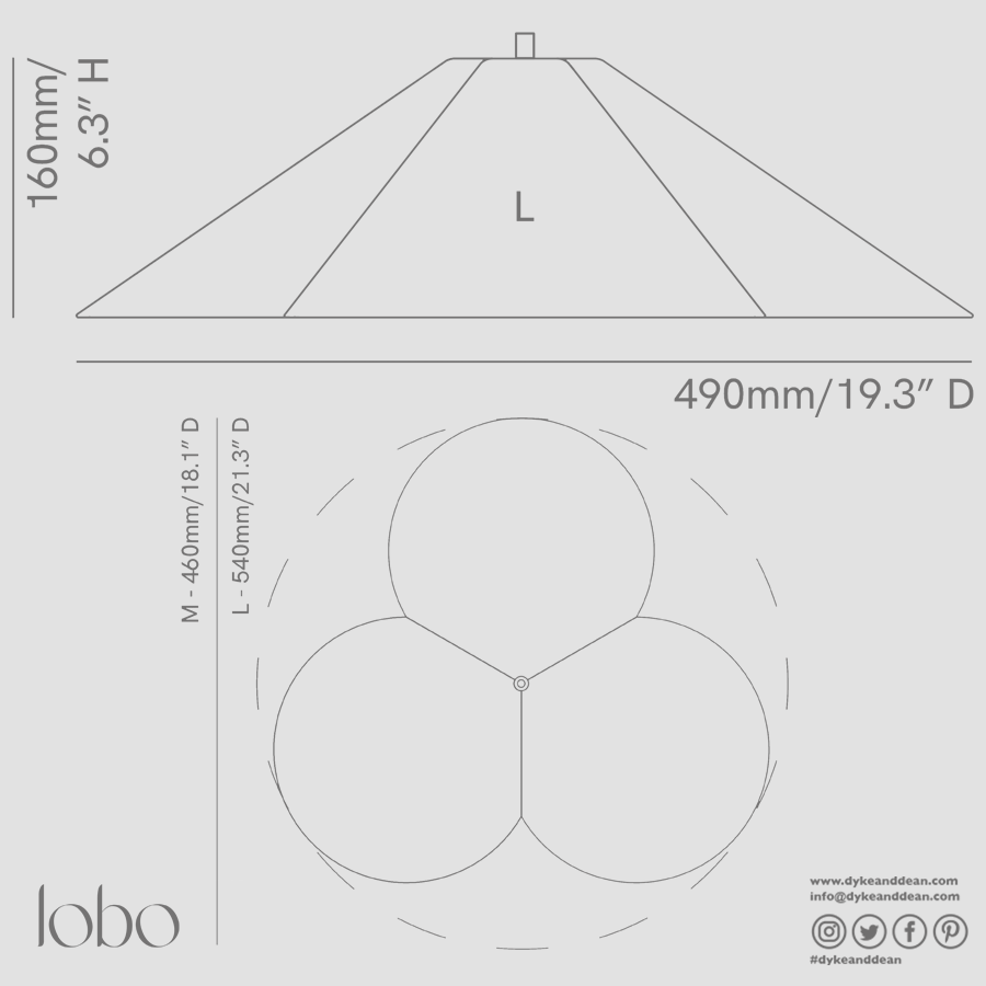 CERAMIC DOME PENDANT SURI LARGE - DYKE & DEAN