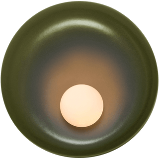 CERAMIC ROUND OPAL GLASS WALL LIGHT DROVA - DYKE & DEAN