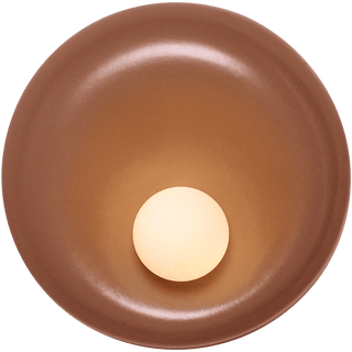 CERAMIC ROUND OPAL GLASS WALL LIGHT DROVA - DYKE & DEAN