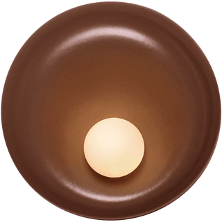 CERAMIC ROUND OPAL GLASS WALL LIGHT DROVA - DYKE & DEAN