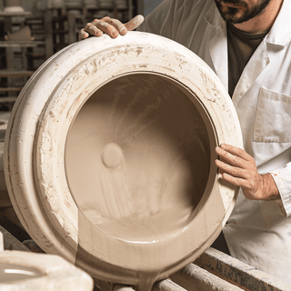 CERAMIC ROUND OPAL GLASS WALL LIGHT DROVA - DYKE & DEAN