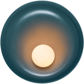 CERAMIC ROUND OPAL GLASS WALL LIGHT DROVA - DYKE & DEAN