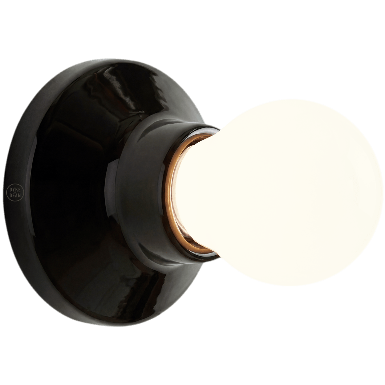 CERAMIC WALL & CEILING LAMP BLACK - DYKE & DEAN