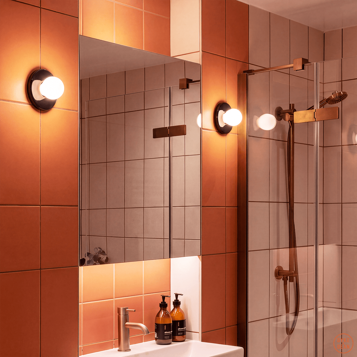 CERAMIC WALL E27 RECESSED LIGHT BLACK - DYKE & DEAN