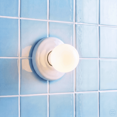 CERAMIC WALL E27 RECESSED LIGHT WHITE - DYKE & DEAN