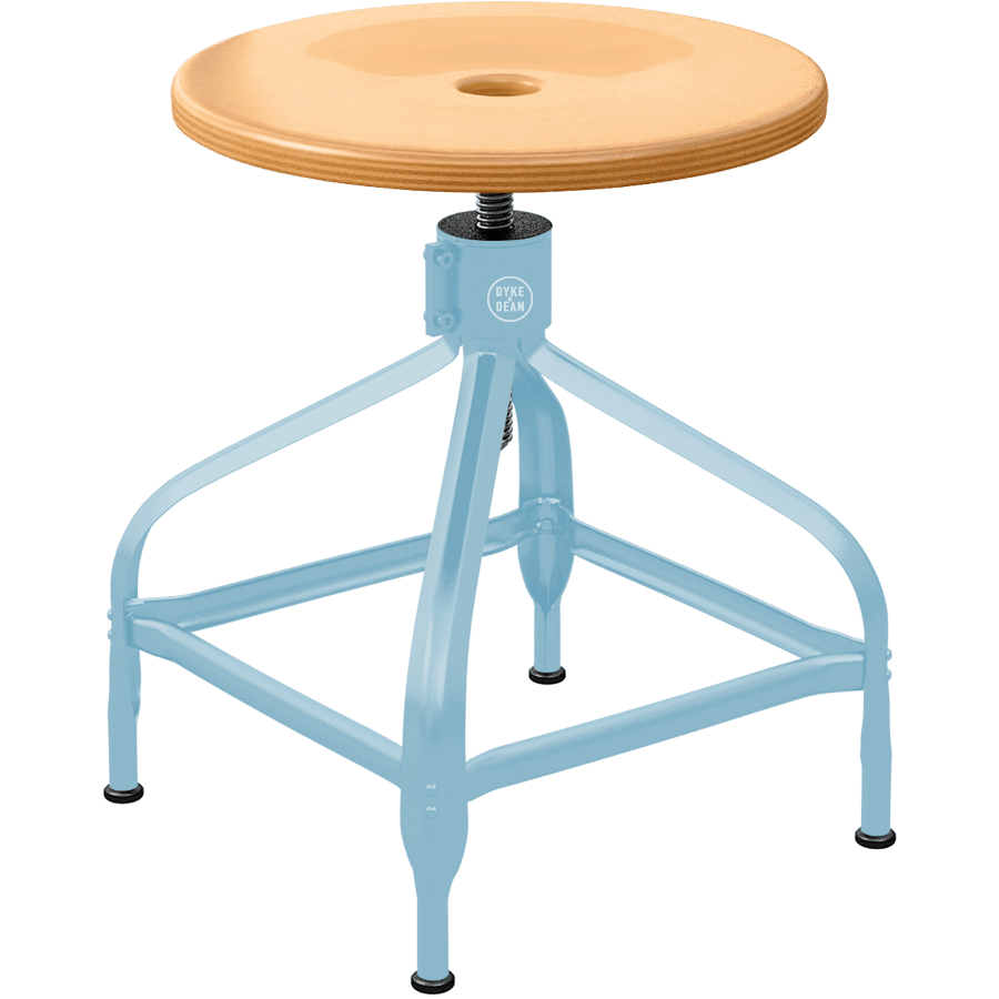 CHAISES NICOLLE ADJUSTABLE SWIVEL STOOL WOOD - DYKE & DEAN