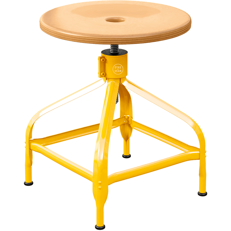 CHAISES NICOLLE ADJUSTABLE SWIVEL STOOL WOOD - DYKE & DEAN