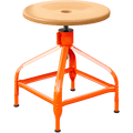 CHAISES NICOLLE ADJUSTABLE SWIVEL STOOL WOOD - DYKE & DEAN