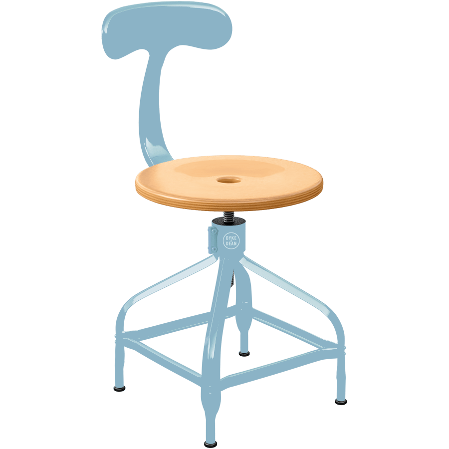 CHAISES NICOLLE DACTYLO ADJUSTABLE SWIVEL CHAIR WOOD - DYKE & DEAN