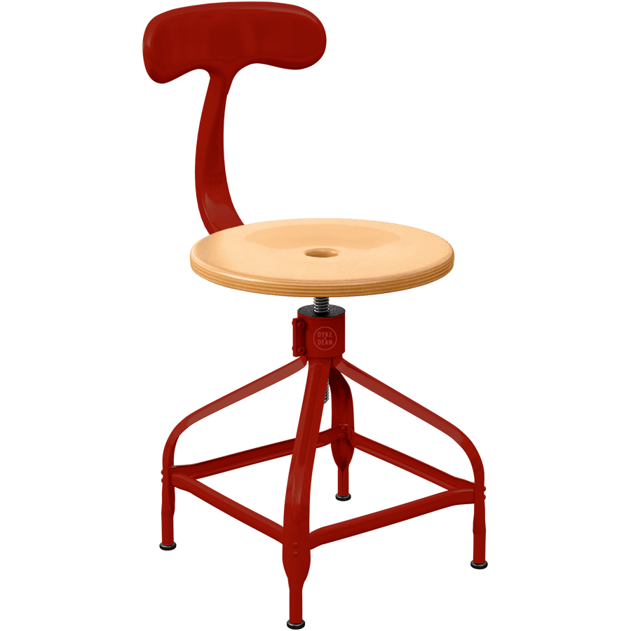 CHAISES NICOLLE DACTYLO ADJUSTABLE SWIVEL CHAIR WOOD - DYKE & DEAN