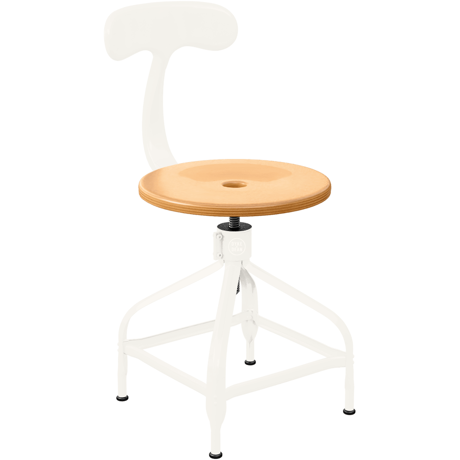 CHAISES NICOLLE DACTYLO ADJUSTABLE SWIVEL CHAIR WOOD - DYKE & DEAN