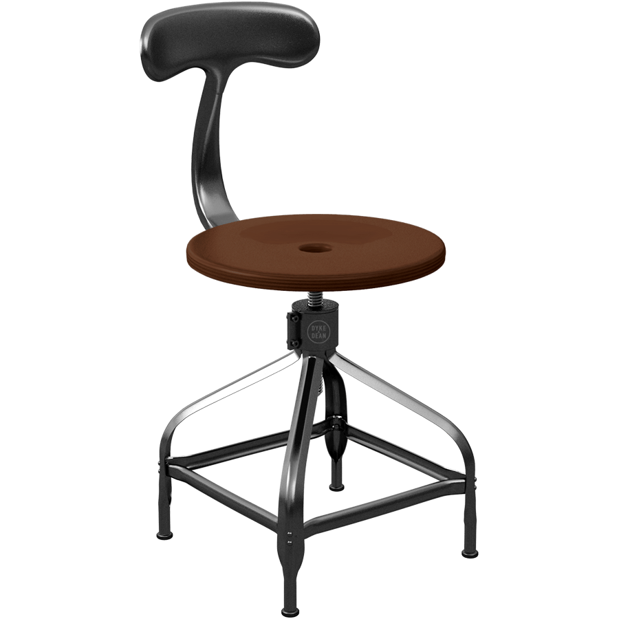 CHAISES NICOLLE DACTYLO ADJUSTABLE SWIVEL CHAIR WOOD - DYKE & DEAN