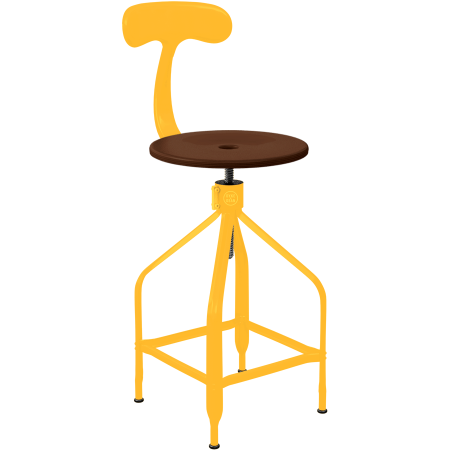 CHAISES NICOLLE DESSINATEUR TALL ADJUSTABLE SWIVEL CHAIR WOOD - DYKE & DEAN