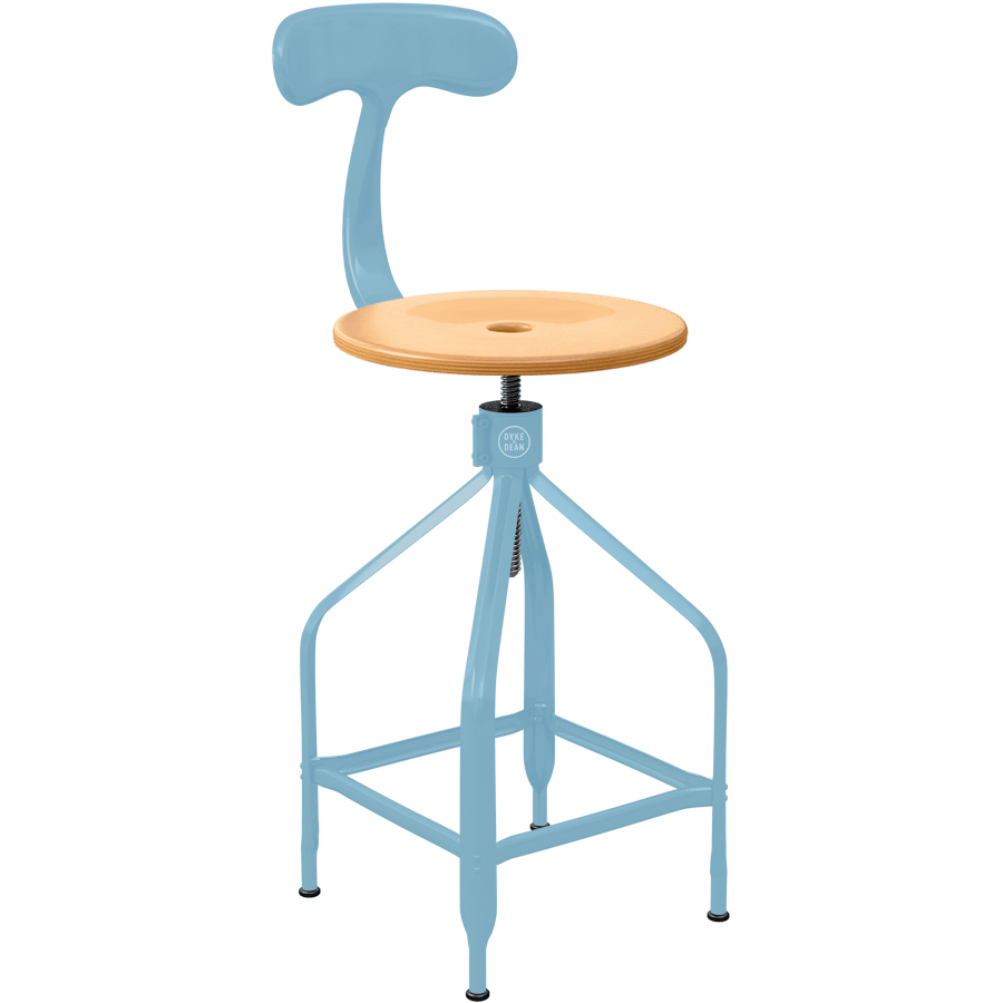 CHAISES NICOLLE DESSINATEUR TALL ADJUSTABLE SWIVEL CHAIR WOOD - DYKE & DEAN