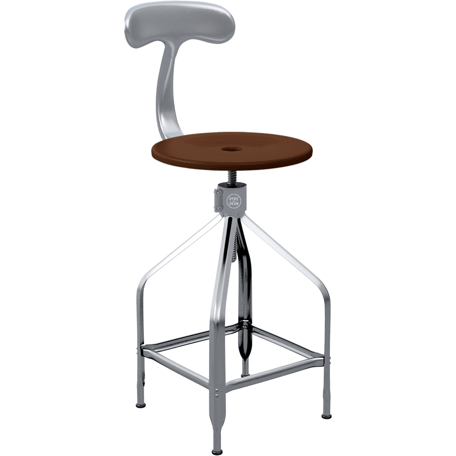 CHAISES NICOLLE DESSINATEUR TALL ADJUSTABLE SWIVEL CHAIR WOOD - DYKE & DEAN