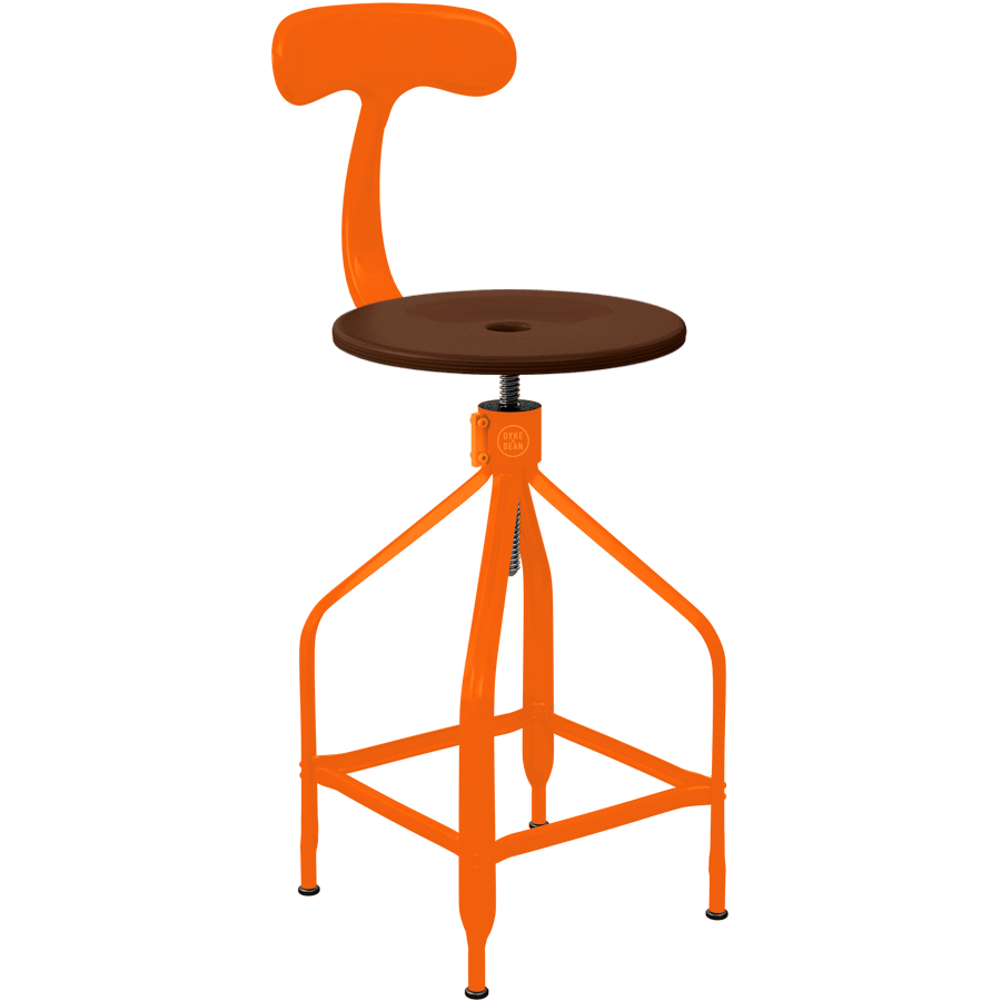 CHAISES NICOLLE DESSINATEUR TALL ADJUSTABLE SWIVEL CHAIR WOOD - DYKE & DEAN