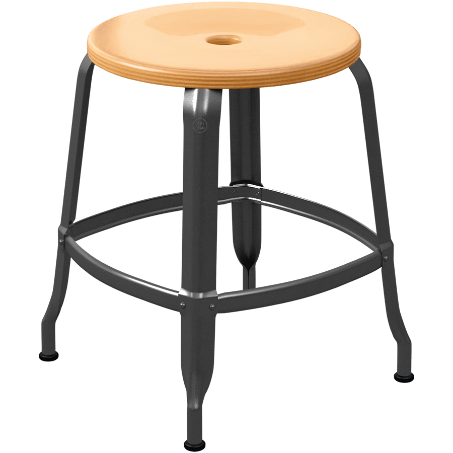 CHAISES NICOLLE METAL STOOL WOOD 45 - DYKE & DEAN