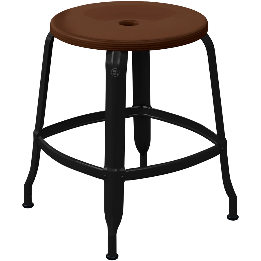 CHAISES NICOLLE METAL STOOL WOOD 45 - DYKE & DEAN