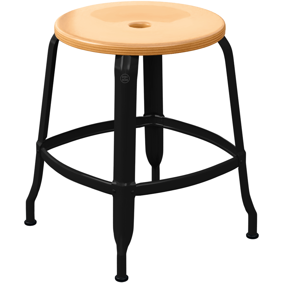 CHAISES NICOLLE METAL STOOL WOOD 45 - DYKE & DEAN
