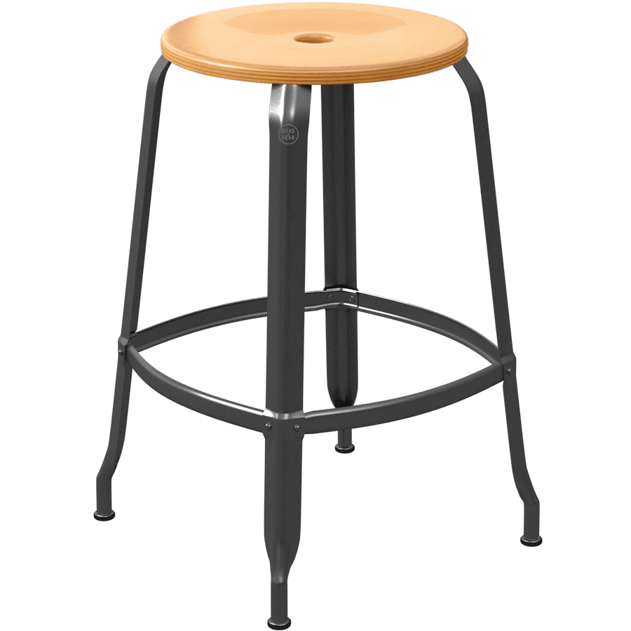 CHAISES NICOLLE METAL STOOL WOOD 65 - DYKE & DEAN