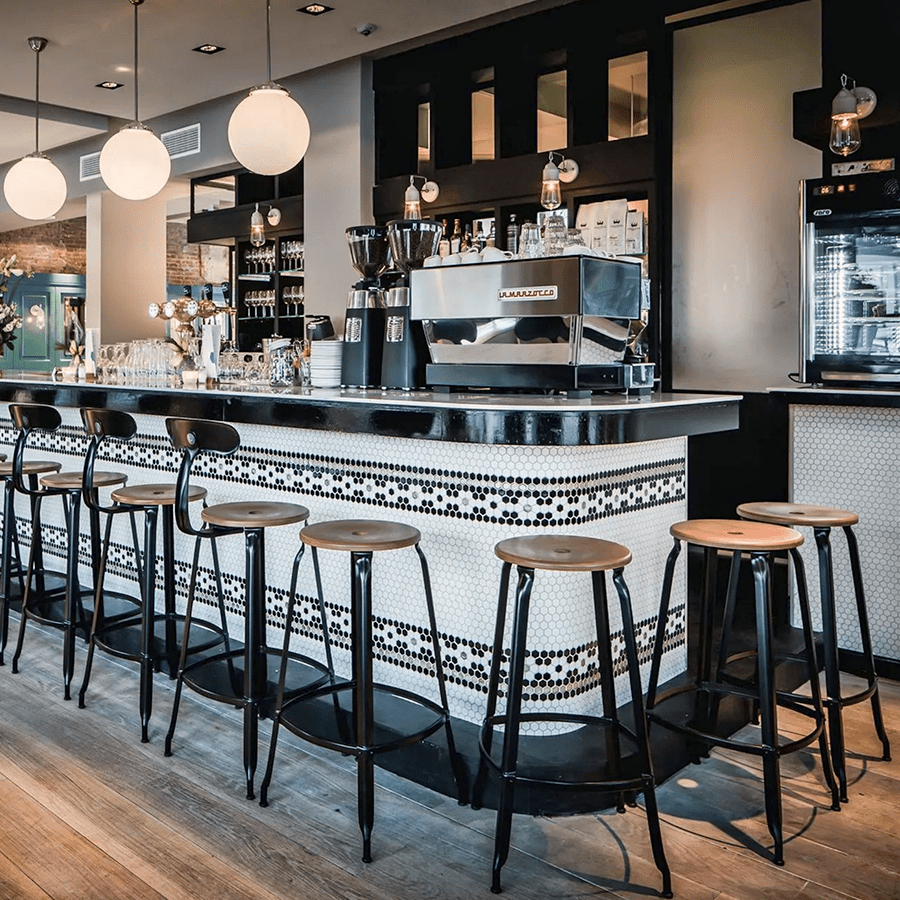 CHAISES NICOLLE METAL STOOL WOOD 75 - DYKE & DEAN